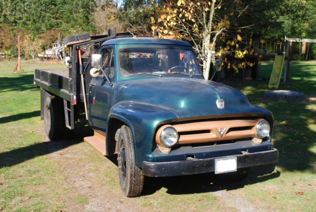 ~ 1953 Ford F-500 Dump Bed Truck / Custom Dump Bed + Rack & Tool Box ~ 1953 Ford F-500 Truck