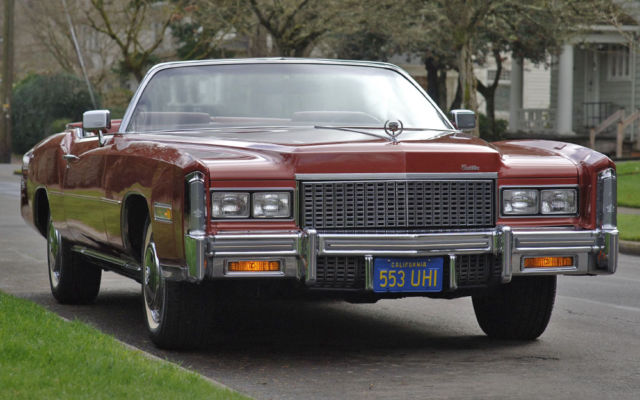 - Pristine '76 Eldorado Convertible - 12K miles - Rare colors - CA Survivor Car 1976 Cadillac Eldorado - Low Mile Original -