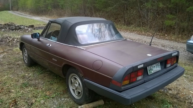 "New FUEL INJ*PUMPS* CLUTCH HYD *VALVE JOB* BRAKES*Tires* Top >Needs FINISHING! 1988 Alfa Romeo Spider Leather seats