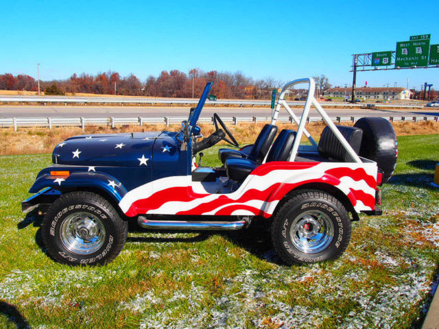 '76 Jeep CJ-5 9/11 American Flag Tribute Display Vehicle 1976 Jeep CJ CJ-6
