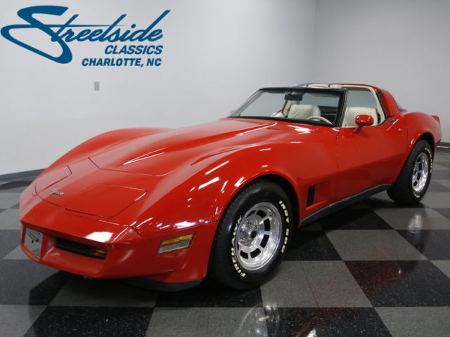 #'S MATCH 350 V8, TH350 AUTO, A/C, PWR STEER & BRAKE, CORRECT COLORS, LOW MILES! 1980 Chevrolet Corvette