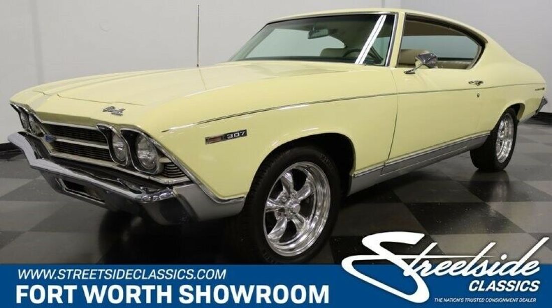 #'s Matching 307 V8, 700R4 Auto w/ OD, A/C, PS, PB, Correct Colors, Super Clean! 1969 Chevrolet Chevelle Malibu