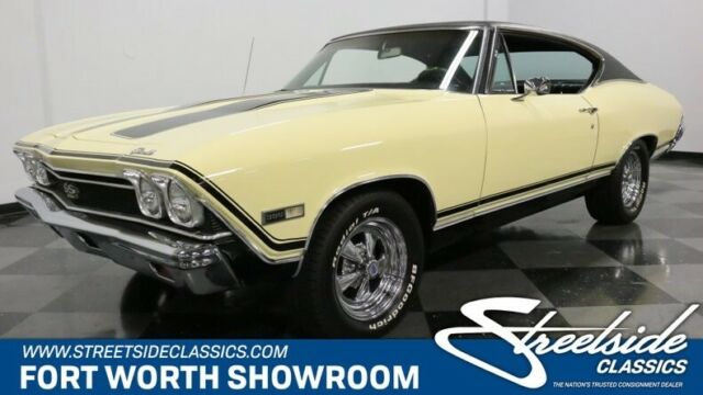 #'s Matching 396, Real SS, Factory Colors, Yellow, Black, Buckets, Console 1968 Chevrolet Chevelle SS 396
