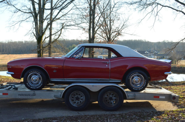 1 FAMILY OWNED 1967 CHEVROLET CAMARO RALLYSPORT W/FACTORY AIR CONDITIONING 1967 Chevrolet Camaro Red on Red Rallysport
