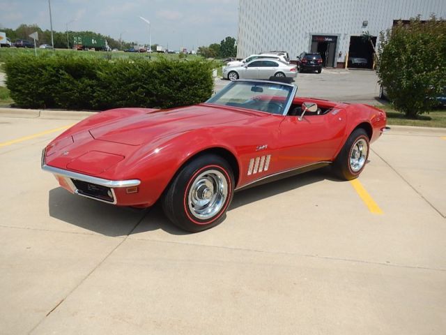 $1 NO RESERVE 1969 Red Corvette Convertible 350HP 4 Spd 1969 Chevrolet Corvette