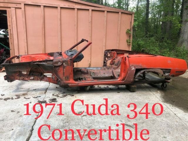 1 of 102 - REAL 1971 Plymouth Cuda 340 Convertible - H Code - Hemi Orange MOPAR 1971 Plymouth Barracuda 340 Convertible