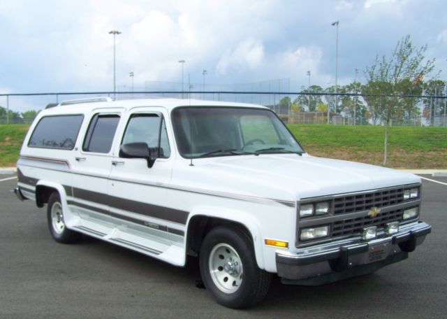 1-OWNER-113K-FUEL-INJ-5.7L-350-COLD-DUAL-AC-QUAD-BUCKETS-1-OF-A-KIND-RARE-WAGON 1991 Chevrolet Suburban CONVERSION ZERO RUST A GREAT VINTAGE CHEVY CRUISER