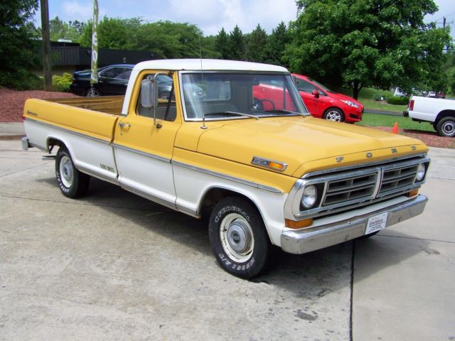 1972 Ford F-100 SPORT CUSTOM NEAT FACTORY YELLOW/WHITE F1 F150 SIS