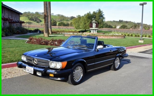 1-OWNER GARAGED "SURVIVOR" BEAUTIFUL ORIGINAL BLACK PAINT LOW MILES SUPERB COND 1988 Mercedes-Benz SL-Class 560SL ROADSTER