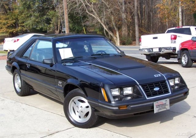 1-OWNER SURVIVOR ORG PAINT STOCK ADULT 302 LOADED RARE PKG MERCURY CAPRI SISTER 1983 Ford Mustang GT 5.0L 38k T-TOP BLACK LEATHER 4-SPD TRX'S MARTI REPORT