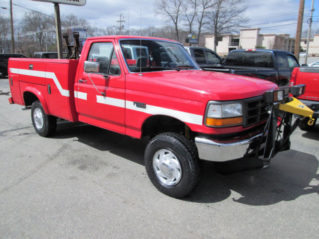 1993 Ford F-350 XL 4x4 Cab Chassis Utility Body Plow - photo 2