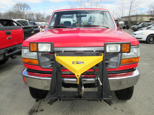 1993 Ford F-350 XL 4x4 Cab Chassis Utility Body Plow - photo 4