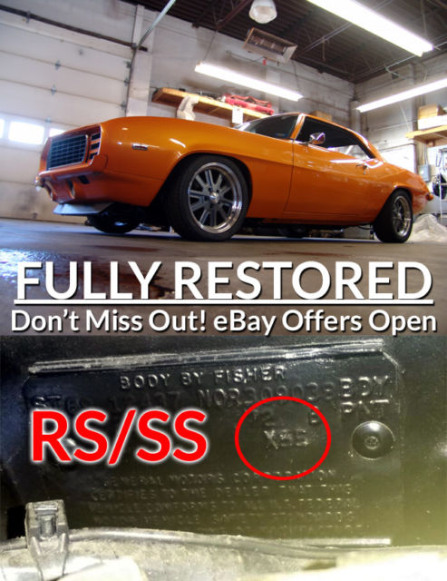 $100k+ Build! True X55 SS Crate ZZ1 Munice 4 Speed 12 Bolt AC Only 19 Miles! 1969 Chevrolet Camaro Rally Sport Super Sport