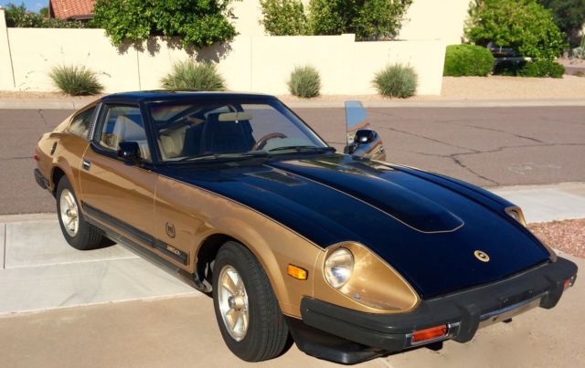 10th Anniversary Edition Datsun 280ZX Black & Gold T-Top Leather Original #2830 1980 Datsun Z-Series