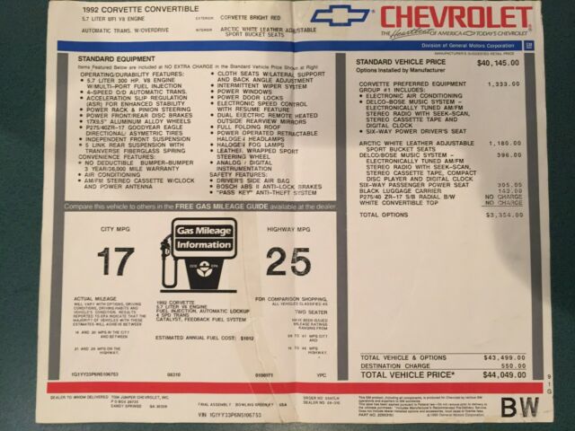 1992 Chevrolet Corvette Convertible - photo 9