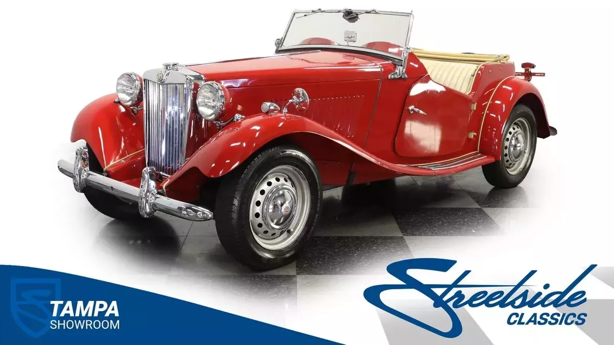 1250 CC 4 SPEED MANUAL SAME FAMILY HAS OWNERSHIP SINCE 1966 RED OVER BISCUIT LEA 1953 MG T-Series