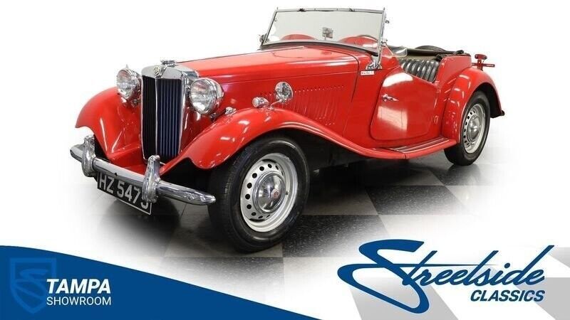 1250CC INLINE 4 4 SPEED MANUAL BLACK CONVERTIBLE TOP WITH SIDE CURTAINS REAL DEA 1952 MG T-Series