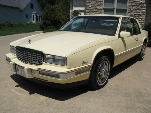 15,400 ORIGINAL MILES, Desirable Rare Cameo Ivory & Yellow Leather, Ice Cold A/C 1988 Cadillac Eldorado