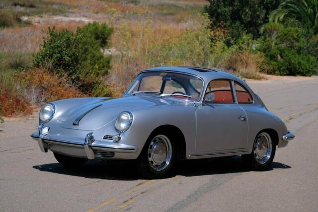 1600cc H4 ~ Original Blaupunkt! ~ Silver/Red ~ Electric Sunroof ~ SoCal 1964 Porsche 356 SC Sunroof Coupe - Single Fam Ownership - Silver