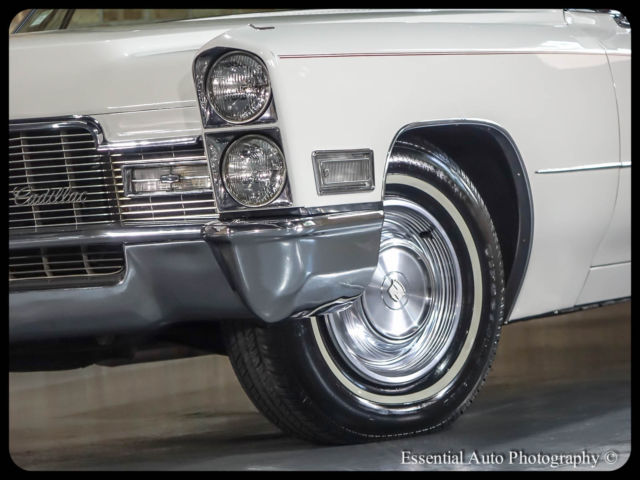 1668 Cadillac Coupe DeVille Convertible White White Red 1968 Cadillac DeVille Deville