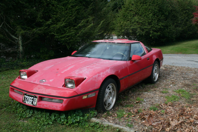1898 Red Corvette, Not Running, Complete 1989 Chevrolet Corvette