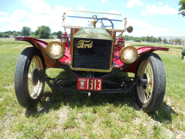 1913 FORD MODEL T BRASS SPEEDSTER CAR HOTROD FRONTENAC RUCKSTELL WARFORD A CRANK 1913 Ford speedster brass