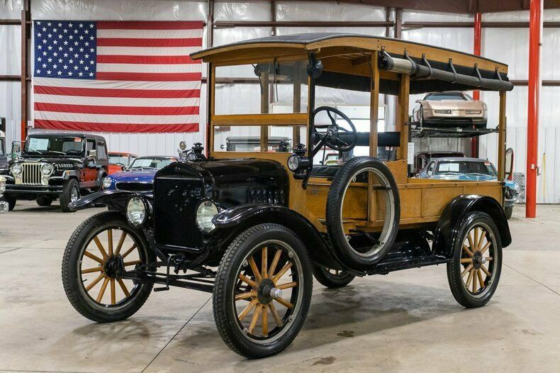 1921 Ford Model T Canopy Express 1 Black/Woodgrain Pickup Truck 177ci 4-Cylinder 1921 Ford Model T Canopy Express