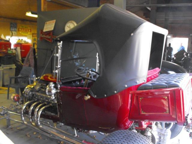 1923 Ford Model T maroon wine button tuft mohair - photo 11