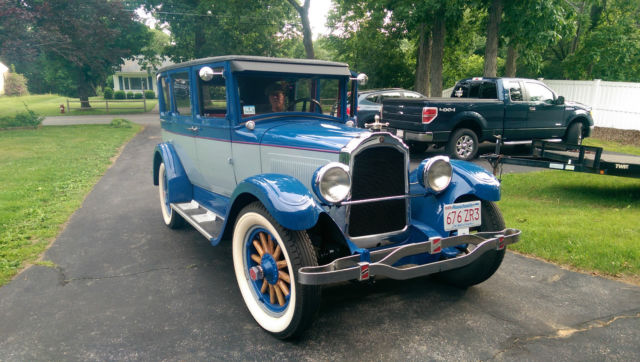 1926 Willys Knight Sleve Valve Recent Restoration Driver Blue Gray Nice Car 1926 Willys Sedan