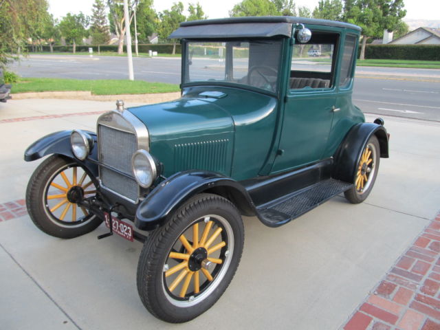 1927 Ford Model T Coupe, Ruxtel, Green & Black, Enclosed Trailer Available 1927 Ford Model T Coupe