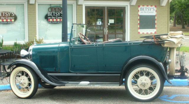1928 Ford Model A 4 Door Phaeton Convertible, Older Restoration Shows Well 1928 Ford Model A
