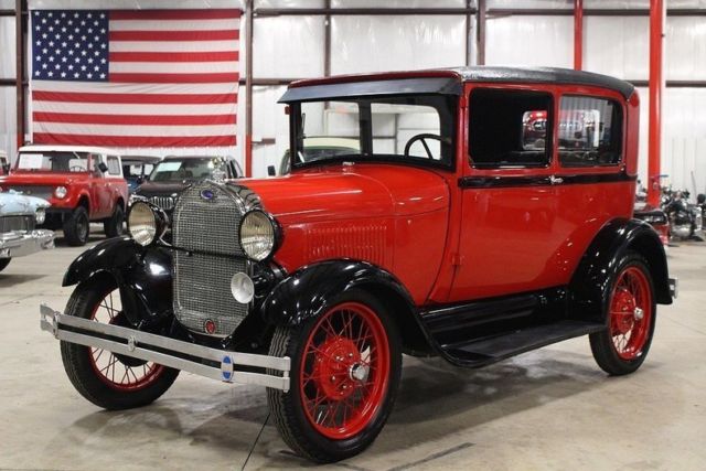 1928 Ford Model A 68807 Miles Bright Red Coupe 4 Cylinder 3 Speed Manual 1928 Ford Model A --
