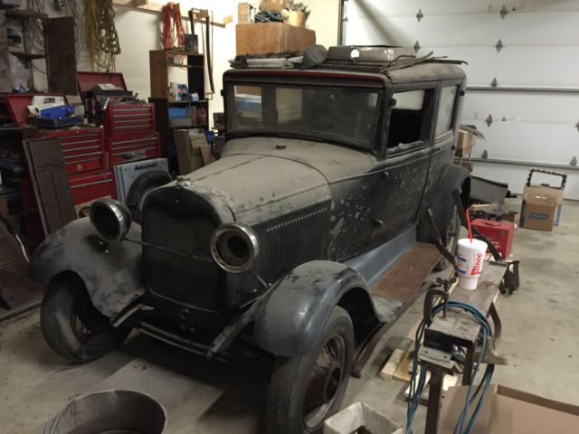 1928 Ford Model A Fordor Briggs Leatherback Sedan with title, Antique, Rare! 1928 Ford Model A