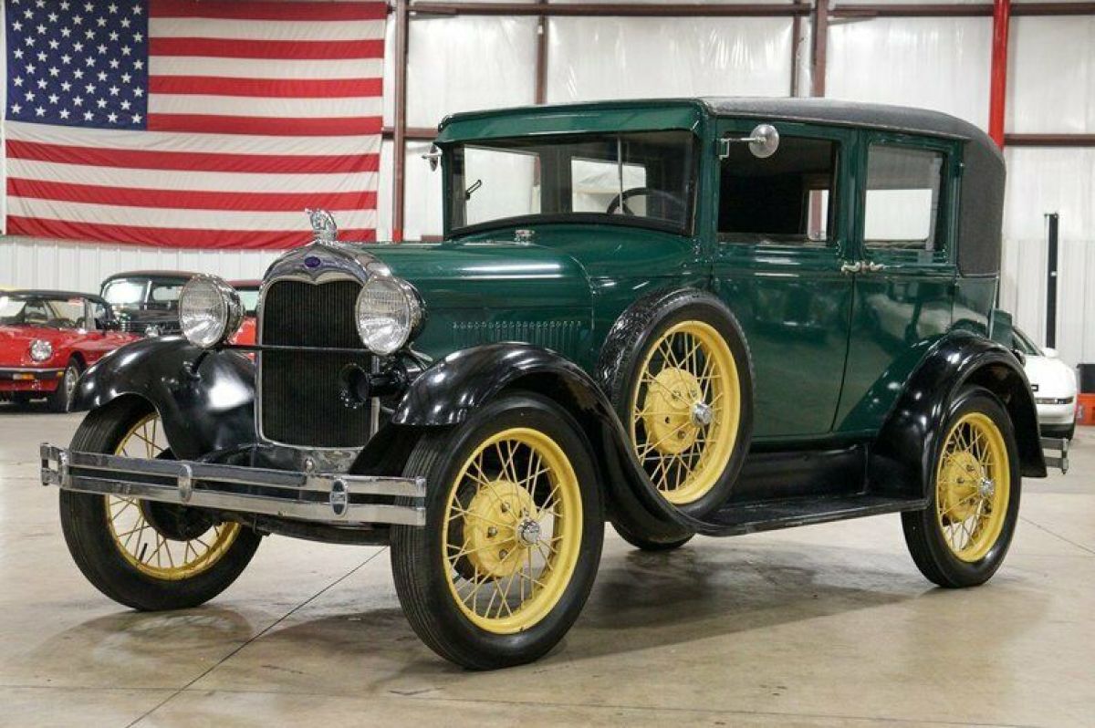1928 Ford Model A Fordor Leatherback Sedan 25041 Miles Balsam Green Station Wago 1928 Ford Model A Fordor Leatherback Sedan