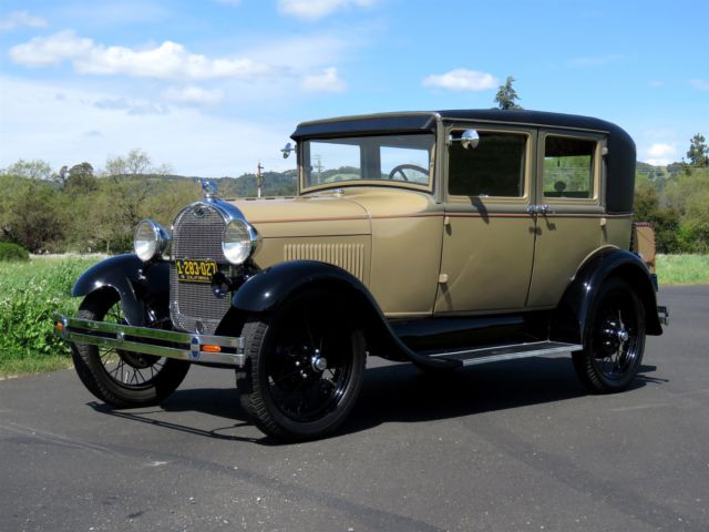 1928 Ford Model A Leatherback --- REBUILT -- RESTORED -- MITCHELL OVERDRIVE 1928 Ford Model A Leatherback