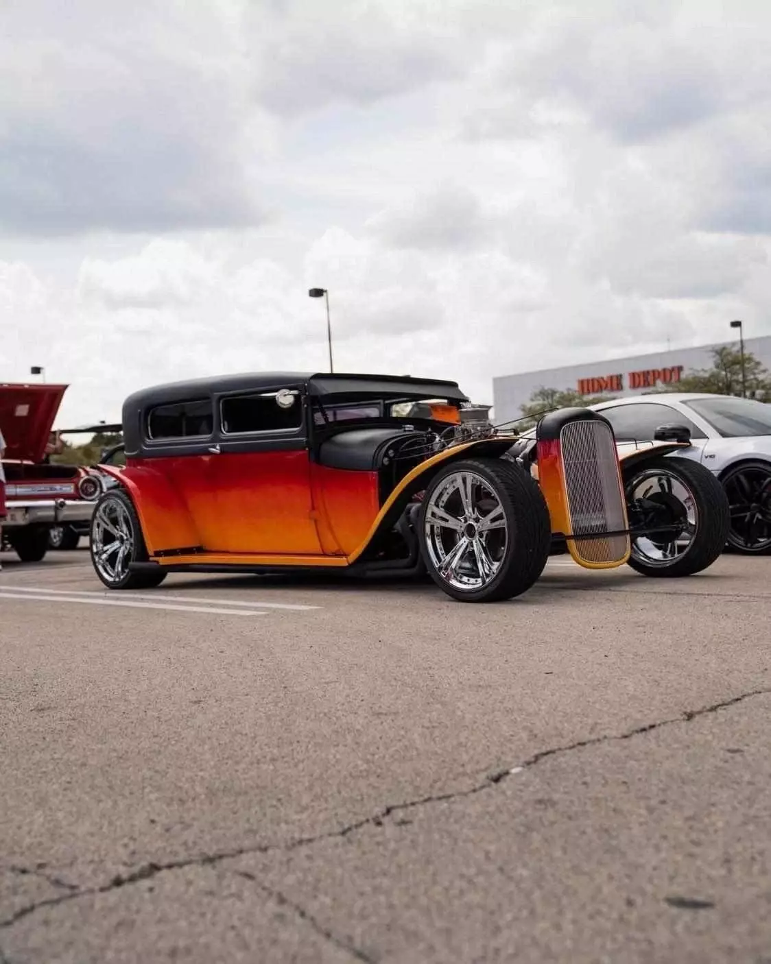 1928 Ford Model A Sedan Red Hot Rod 1928 Ford Model A Hot Rod