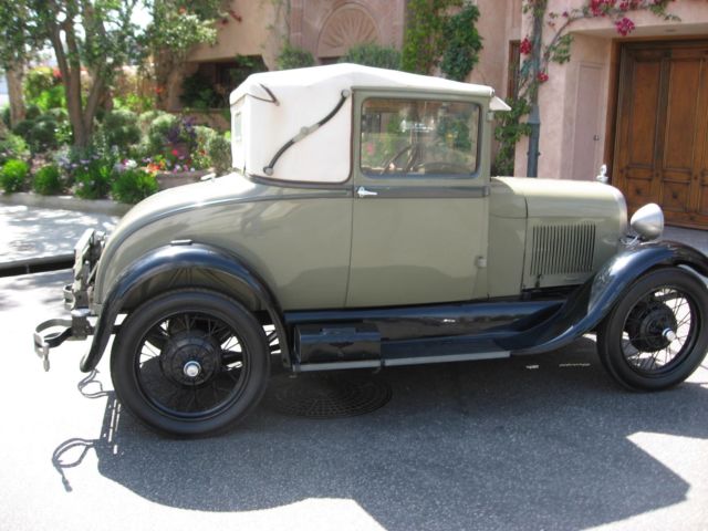 1928 FORD MODEL A SPORT COUPE Beautiful, California, Rust Free Early Example 1928 Ford Model A