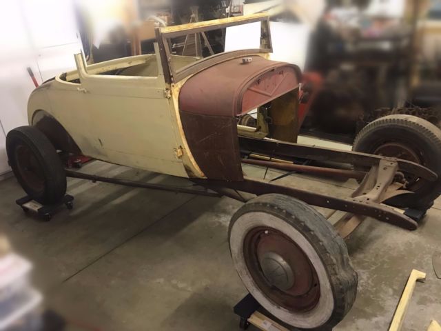 1928 Ford Model A Sport Coupe (Roadster) Project Car Pieces & Parts Hot Rod Rat 1928 Ford Roadster