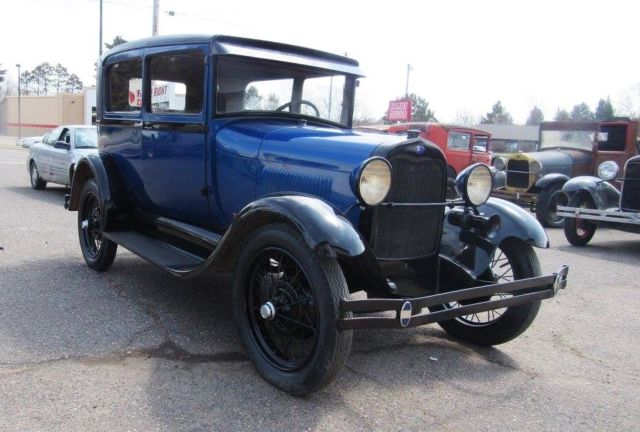 1929 Ford Model A 2 Door Tudor Driver!New Paint Wiring NoReserve Rust Free VIDEO 1929 Ford Model A 2 Door Sedan