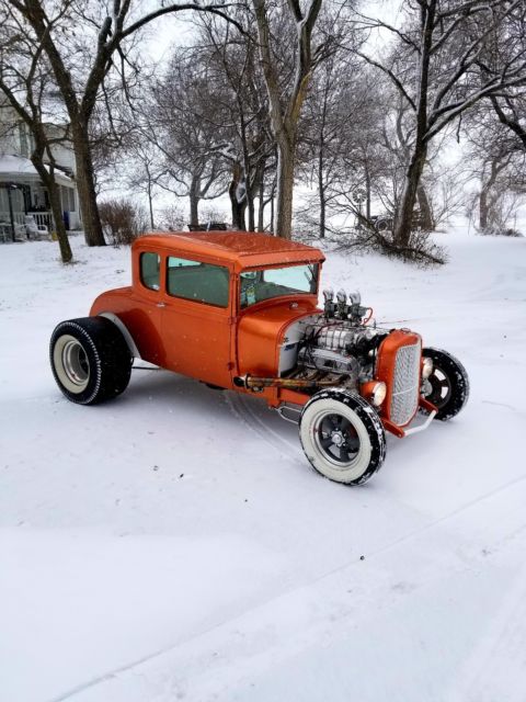 1929 Ford model A coupe chopped and channeled hot rod show car blown 1929 Ford Model A Coupe