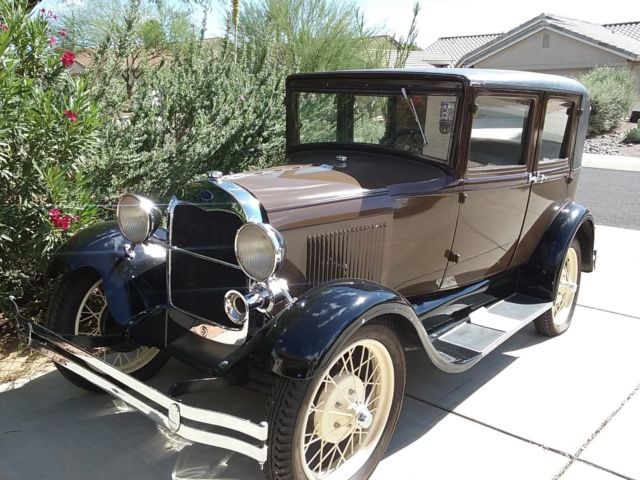 1929 Ford Model A Fordor Leatherback Restored 1929 Ford Model A