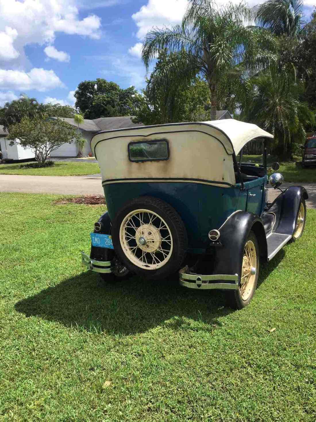 1929 Ford Model A Phaeton Blue-White -black - photo 11