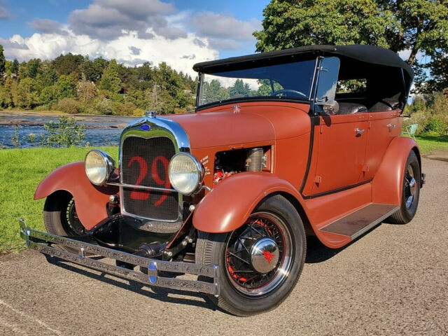 1929 Ford Touring 4 Door Epoxy Rogue Red Flathead 8 3-Speed Manual 1929 Ford Touring Roadster 4 Door