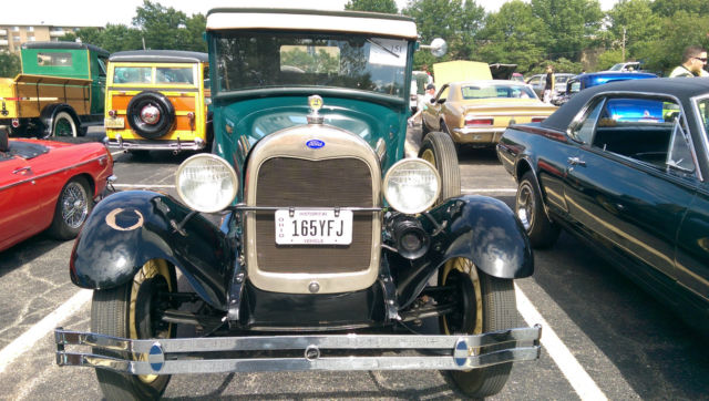 1929 Model A Sport Coupe, Rumble Seat, Landau Top, Trunk 1929 Ford Model A