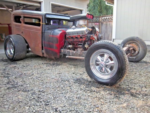 1929 Plymouth Big Block Chopped Altered Gasser Hot Rat Rod Project No Reserve 1929 Plymouth Shortened 4 Door Sedan Dragster