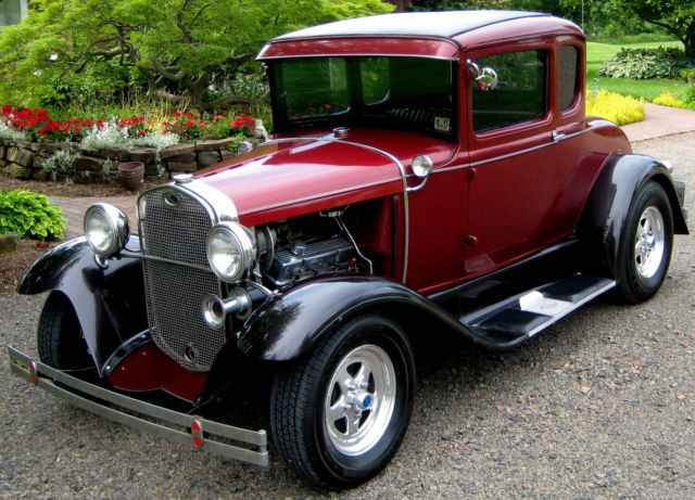 1930 5 Window Coupe Resto-Mod,Chevy V-8,Auto,Wine Red/Black,12 Bolt,Dual Exhaust 1930 Ford Model A