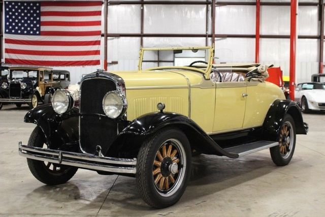 1930 DeSoto CK Roadster 10591 Miles Yellow Roadster 207 I6 Manual 1930 DeSoto CK Roadster