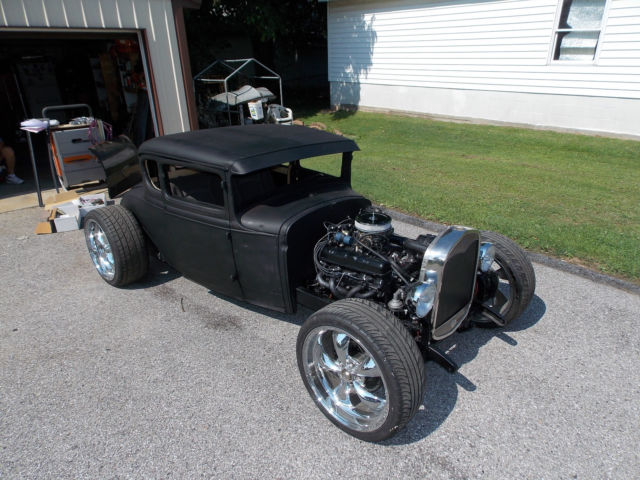 1930 FORD 5-WINDOW COUPE STEEL "RAT ROD"; ; CHOPPED, 'Z'd FRAME, 401 BUICK, 1930 Ford Model A