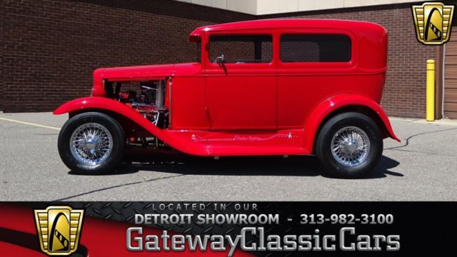 1930 Ford Model A Sedan 10000 Miles Red 289 CID V8 3 Speed Automatic 1930 Ford Model A Sedan