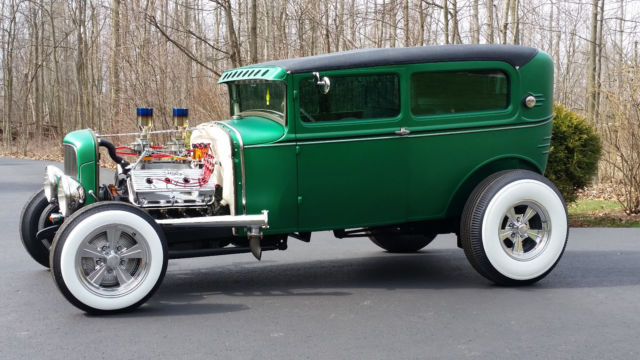 1930 Ford Model A Sedan Hot Rod Street Rod Hemi Powered All Steel Nice Build 32 1930 Ford Model A Hemi